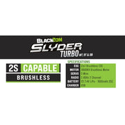 BlackZon Slyder Turbo MT 1/16 4WD 2S Brushless Monster Truck Green BZ540200