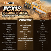 FMS 1/18 FCX18 Chevrolet K10 Yellow FMS11851RTR