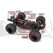 Maverick Quantum2 MT Flux 1/10 4WD Brushless Electric RC Monster Truck Red 150405