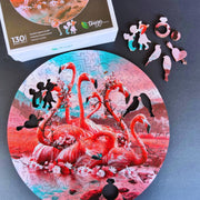 Twigg Puzzles Flamingos 130pc Wooden Jigsaw Puzzle