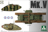 Takom 2034 1/35 WWI Heavy Battle Tank Mark V (3 in 1)