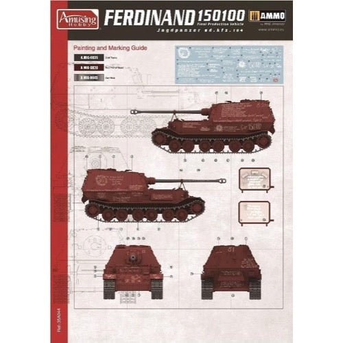 Amusing Hobby 35A044 1/35 Jagdpanzer Ferdinand SD KFZ 184 No 15100
