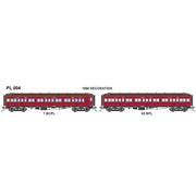 Austrains NEO PL004 HO 7 BCPL / 63 BPL VR Red PL Series Passenger Carriage Twin Pack