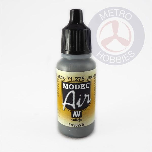 Vallejo Model Air Farbe 71049 Medium Sea Grey – 17 Ml, Acryl Auf Wasserbasis, Für Airbrush & Pinsel