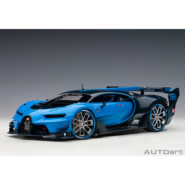 AutoArt A70986 1/18 Bugatti Vision Gran Turismo Light Racing Blue