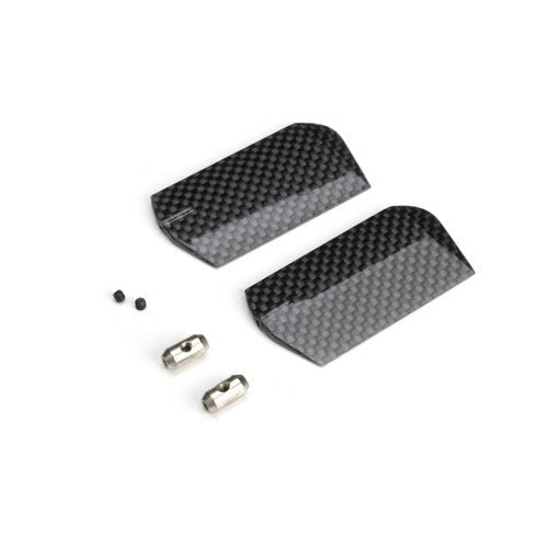 Carbon Fiber Tail Rotor Blade Set - Compatible With Blade B450 & B400 Helicopters (BLH1671C)