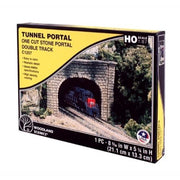 Woodland Scenics HO C1257 Cut Stone Double Tunnel Portal