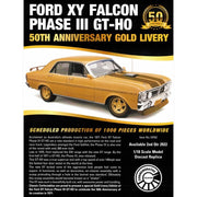 Classic Carlectables 18762 1/18 Ford XY Falcon Phase III GT-HO Gold Livery