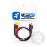 iRunRC Charge Lead XT60 - Deans - 14AWG Silicone Wire - 30cm (1pce)