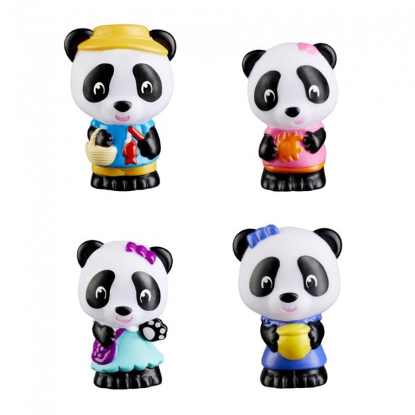 Famille Klorofil Panda Noir Et Blanc – 4 Figurines Bao, Jian, Tam Et Poppy – 700304