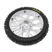 Losi 46006 ProMoto-MX Dunlop MX53 Front Tyre Mounted with Chrome Wheel