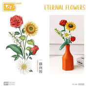 Loz 1659 Eternal Flowers Rose Sunflower Bouquet
