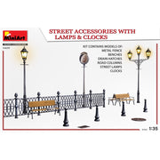 MiniArt 35639 1/35 Street Accessories With Lamps And Clocks