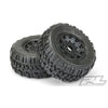 Proline Trencher X SC 2.2in/3in M2 Medium Tyres Mounted on Raid Black 17mm Wheels 2pc