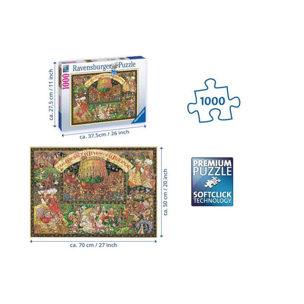 Ravensburger Puzzle 1000 Pezzi – 16809 Windsor Wives – Per Adulti E Ragazzi Dai 12 Anni, 70x50 Cm