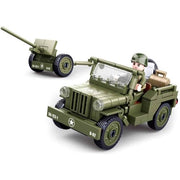 Sluban 0853 WWII Willys Jeep and 37mm ATG 143pc