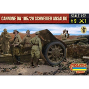 Strelets A016 1/72 Cannone da 105/28 Schneider Ansaldo with Italian Crew WWII Plastic Model Kit