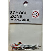 The Train Girl TTG024 N Australian Street Sign School Zone Pack