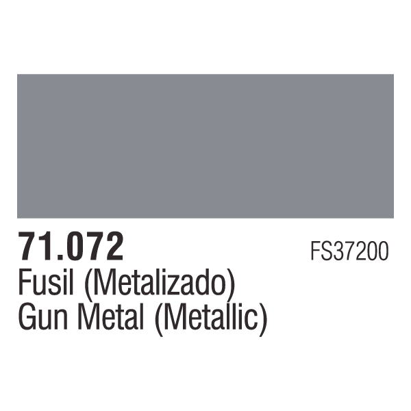 Vallejo Model Air 71072 Gun Metal – 17 Ml Acrylfarbe Für Airbrush & Pinsel, Mattes Grau Für Modellbau & Miniaturen