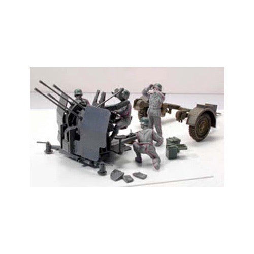 Maquette Tamiya 1/48 Canon Anti-aérien Allemand 20mm Flakvierling 38 Avec 4 Figurines - Kit En Plastique Non Assemblé, Référence TA32554