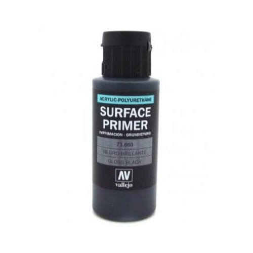 Vallejo 73660 Gloss Black Primer 60ml Metro Hobbies