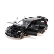 Minichamps 1/18 BMW M3 Touring 2024 Matt Black with Gold Magnesium Wheels and Black Interior Bucket Seats