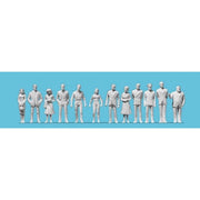 Preiser 1/50 Unpainted Standing Passersby 12 Figures
