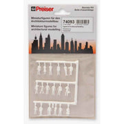 Preiser 1/100 Unpainted Passers-by 18 Figures