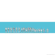 Preiser 1/200 Unpainted Standing 12 Seated 6 Figures