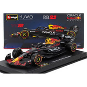 Bburago 38234T 1/43 RedBull Racing RB21 No.22 Yuki Tsunoda with Helmet and Showcase