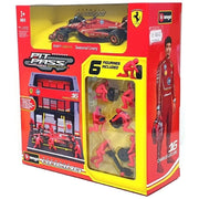 Bburago 36862 1/43 2024 Ferrari No.16 Charles Leclerc Pit Pass Competition Set