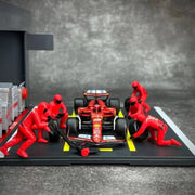 Bburago 36862 1/43 2024 Ferrari No.16 Charles Leclerc Pit Pass Competition Set