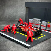 Bburago 36862 1/43 2024 Ferrari No.16 Charles Leclerc Pit Pass Competition Set