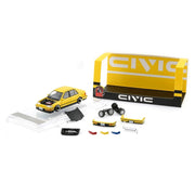 BM Creation 1/64 Honda Civic EF2 1991 Custom Yellow BIK Bonnet RHD