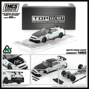 BM Creation 1/64 Nissan GT-R R35 Top Secret Matte Pearl White TMCS 2026