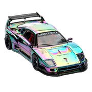 Inno 64-LBWKF40-CHS 1/64 LBWK F40 Chrome Silver