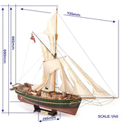 Occre 1/45 Gjoa Wooden Model Ship Kit
