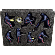 American Dioramas 76552 1/18 Blue F1 Pit Crew Figures 7pcs Set Car Not Included