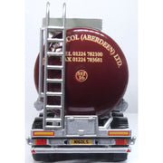 Oxford 76DXF006 OO DAF CF Euro 6 Cylindrical Tanker William Nicol (New Tanker Tooling)