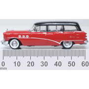 Oxford 87BCE54004 1/87 1954 Buick Century Estate Wagon Matador Red/Carlsbad Black