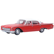 Oxford 87FF60001 1/87 1960 Ford Fairlane 500 Town Sedan Monte Carlo Red/Corinthian White