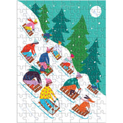 Galison Winter Sledding 130pc Jigsaw Puzzle Ornament