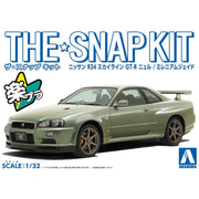 Aoshima A006253 1/32 Nissan R34 Skyline Gt-R Nur Millennium Jade