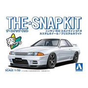 Aoshima A006635 1/32 Nissan R32 Skyline GT-R Custom Wheel Crystal White Snap Kit No.14-SP2