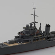 Aoshima 006747 1/700 Japanese Navy Light Cruiser Katori
