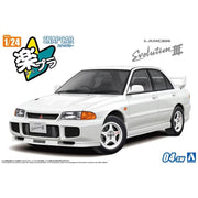 Aoshima 006780 1/24 Snap CE9A Lancer Gsr Evolution III 1995 Scotia White 4905083067802