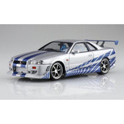 Aoshima A006795 1/24 Fast & Furious R34 Skyline Gt-R