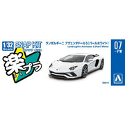 Aoshima A006814 1/32 Snap Lamborghini Aventador S (Pearl White)