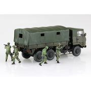 Aoshima A01208 1/72 JGSD 3 1/2T Truck With Additional Armor with 6 Figures