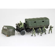 Aoshima A01208 1/72 JGSD 3 1/2T Truck With Additional Armor with 6 Figures